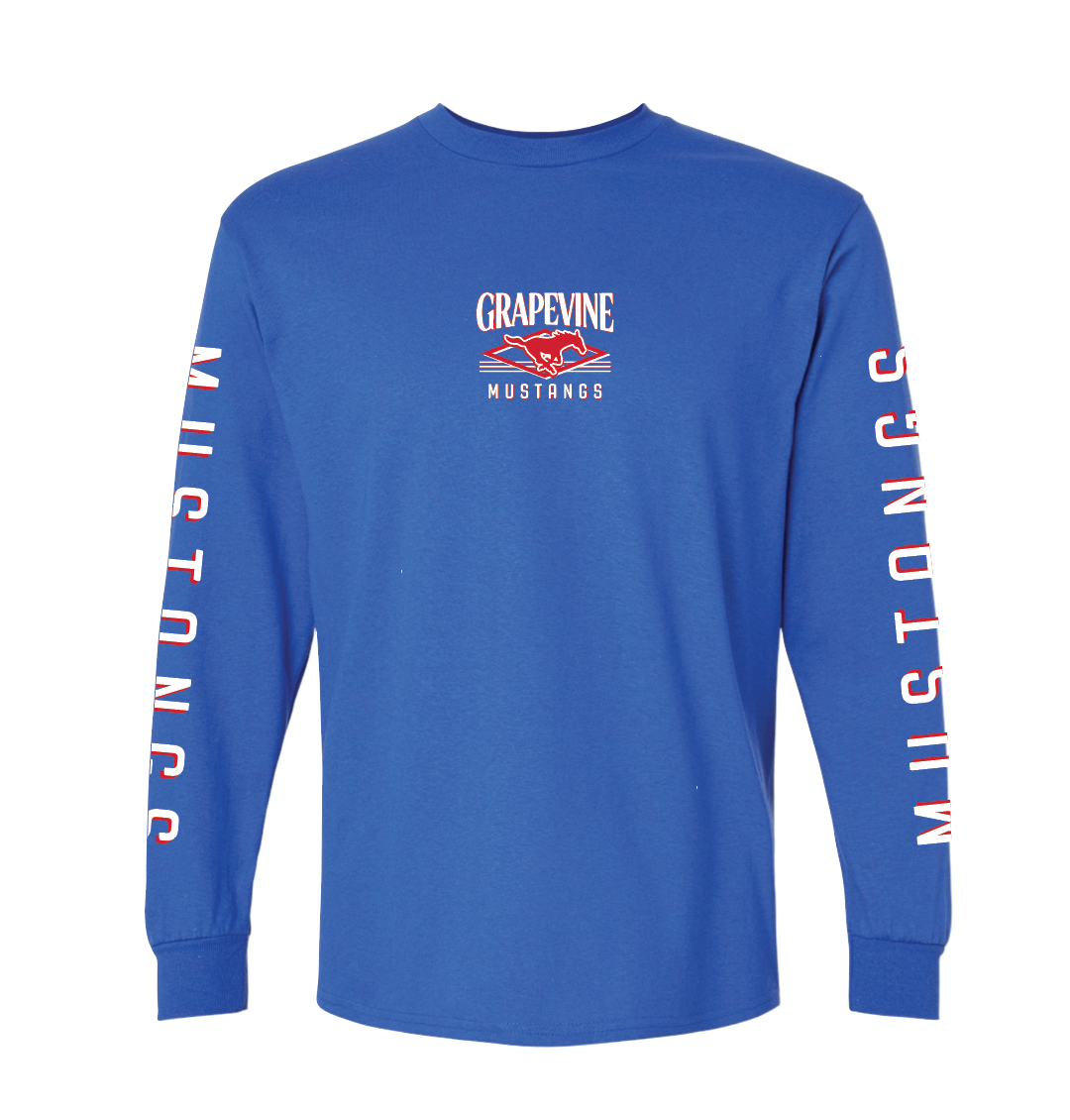 GHS Stang Nation Blue LS Tee – Grapevine Mustangs