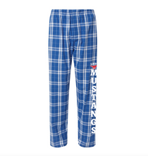 Load image into Gallery viewer, Lady Mustangs Flannel Pajama Pants in Blue/Silver