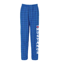 Load image into Gallery viewer, Lady Mustangs Flannel Pajama Pants in Blue Plaid