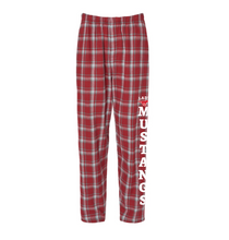 Load image into Gallery viewer, Lady Mustangs Flannel Pajama Pants in Red