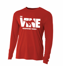 Load image into Gallery viewer, The VINE Tennis LS Unisex DriFit Tee in Red