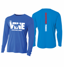 Load image into Gallery viewer, The VINE Tennis LS Unisex DriFit Tee in Blue