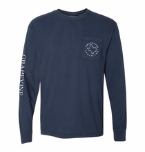 Load image into Gallery viewer, VINESIDE LS Pocket Tee in Navy