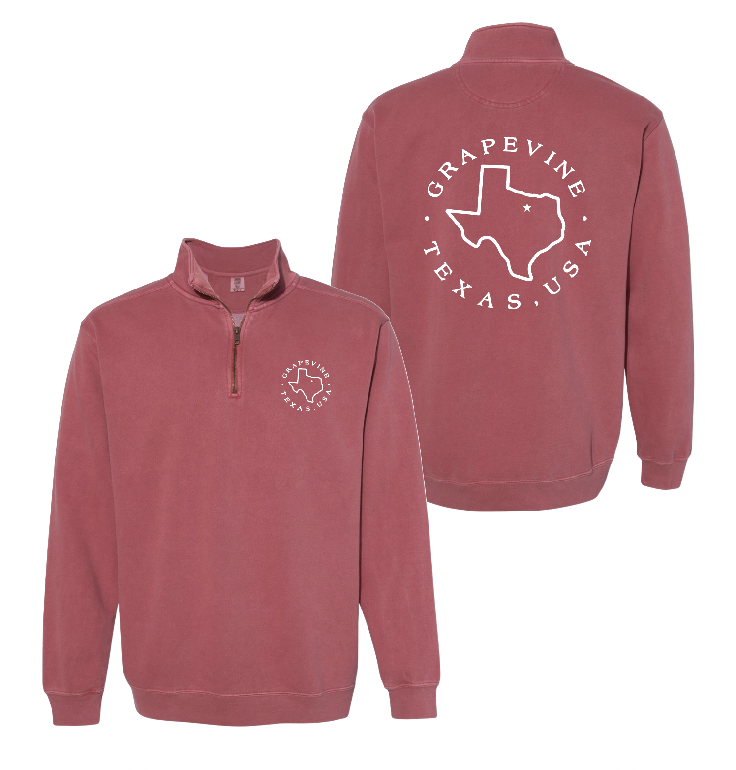 VINESIDE 1/4-Zip Pullover by Comfort Colors in Red – Grapevine