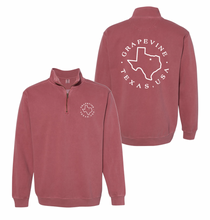 Load image into Gallery viewer, VINESIDE 1/4-Zip Pullover by Comfort Colors in Red