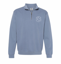 Load image into Gallery viewer, VINESIDE 1/4-Zip Pullover by Comfort Colors in Faded Denim