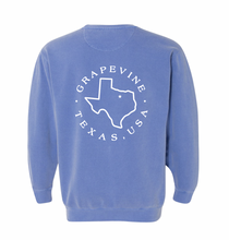 Load image into Gallery viewer, VINESIDE Crew Sweatshirt by Comfort Colors in Washed Blue