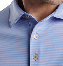Load image into Gallery viewer, Little Big G Dri-FIT Jubilee Polo by Peter Millar in Blue/White Stripe