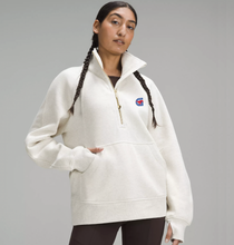 Load image into Gallery viewer, Little Big G Scuba Oversized & Long Half-Zip Funnel Neck by lululemon in Bone Htr