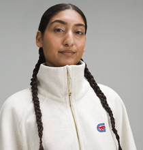 Load image into Gallery viewer, Little Big G Scuba Oversized & Long Half-Zip Funnel Neck by lululemon in Bone Htr