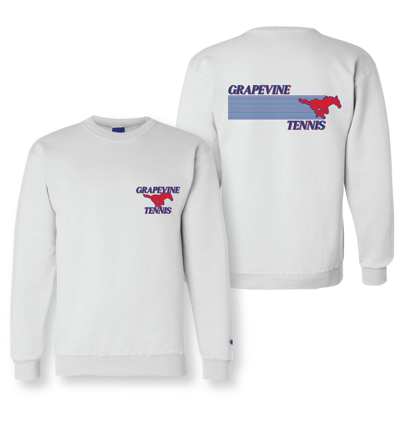 GHS 2025 Tennis Winter Volley Kit — Crew Sweatshirt in White 