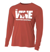 Load image into Gallery viewer, The VINE — Basketball LS DriFit Tee in Red