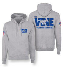 Load image into Gallery viewer, The VINE — Basketball Fullzip Hoodie in Grey Htr
