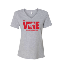 Load image into Gallery viewer, THE VINE — Soccer Relaxed V-neck Tee in Grey Htr