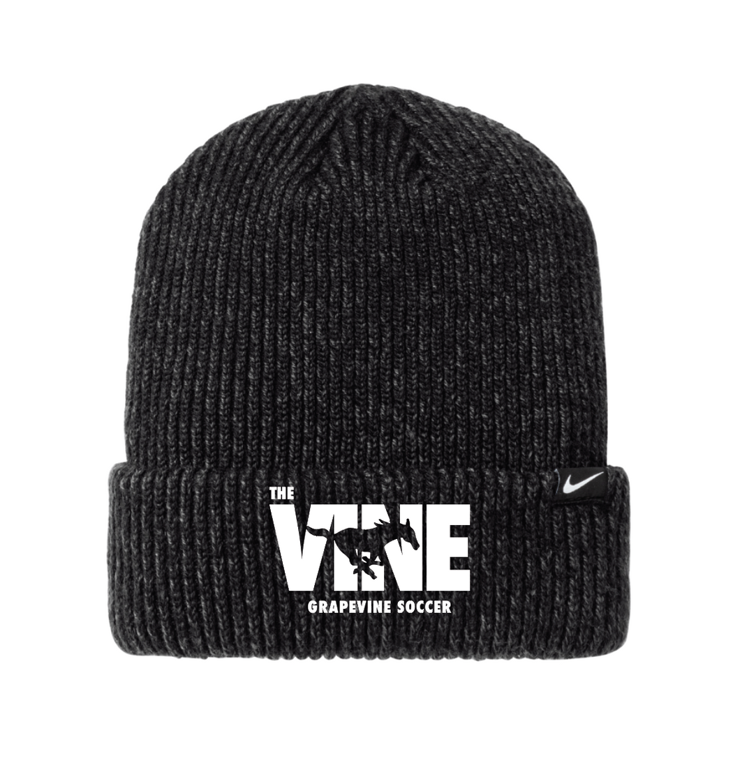 Stang Team Ribbed Beanie by Nike in Black Speckle