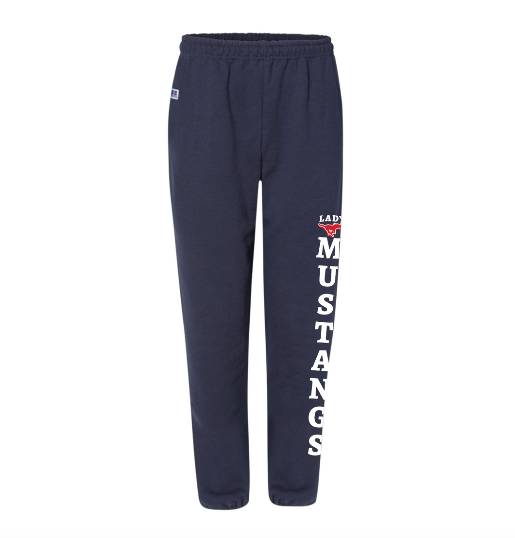 Lady Mustangs Sweatpant by Russell Athletic in Navy
