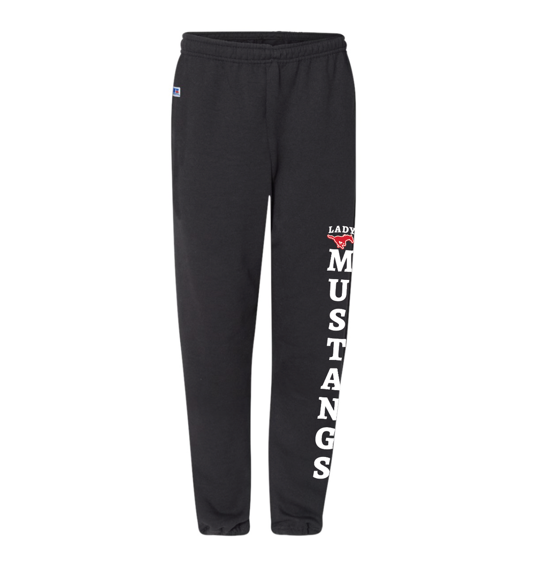 Lady Mustangs Sweatpant by Russell Athletic in Black