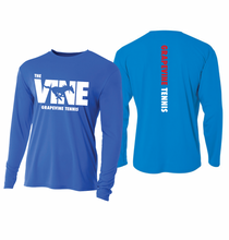 Load image into Gallery viewer, The VINE Tennis LS Unisex DriFit Tee in Blue
