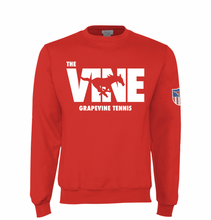 Load image into Gallery viewer, The Vine Tennis Crew Sweatshirt in Red
