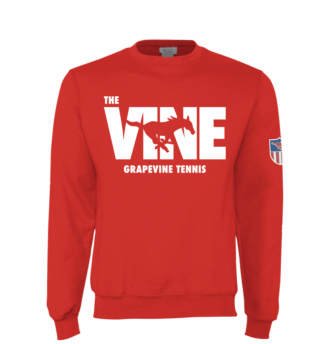The Vine Tennis Crew Sweatshirt in Red