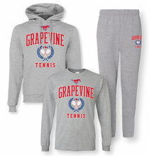 Load image into Gallery viewer, GHS Tennis Winter Kit — Open Bottom Sweatpants in Grey Htr
