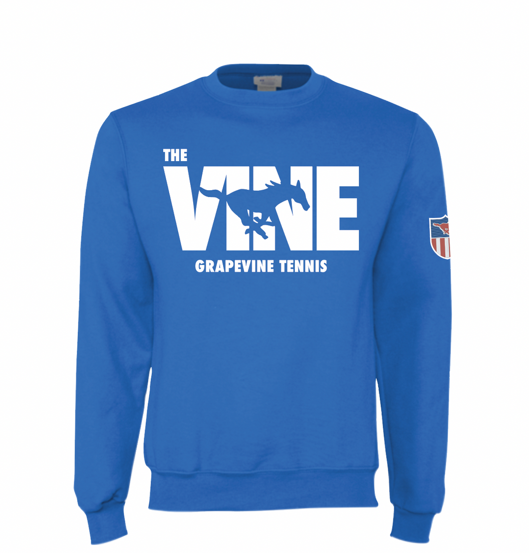 The Vine Tennis Crew Sweatshirt in Blue