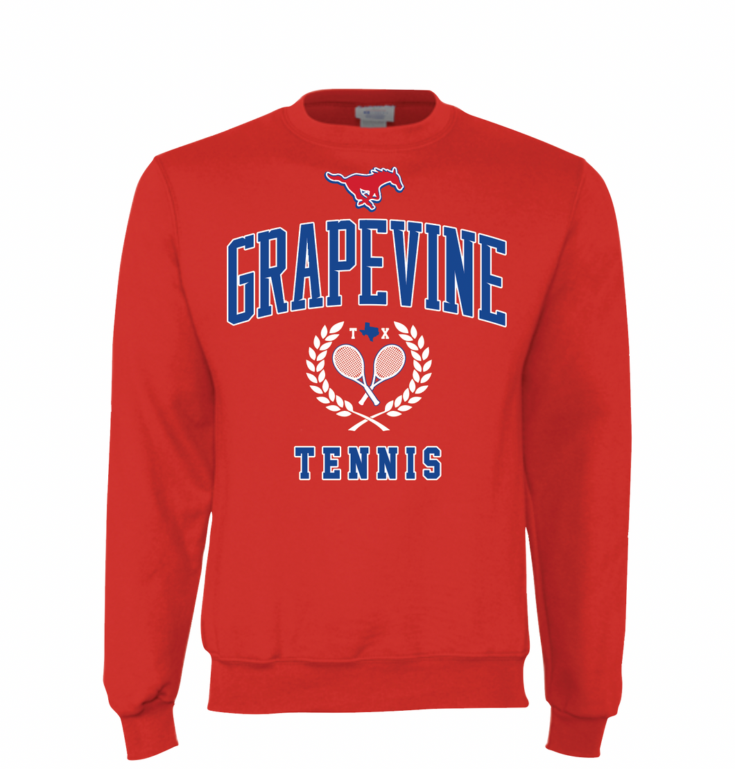 40-LOVE Tennis Crew Sweatshirt in Red