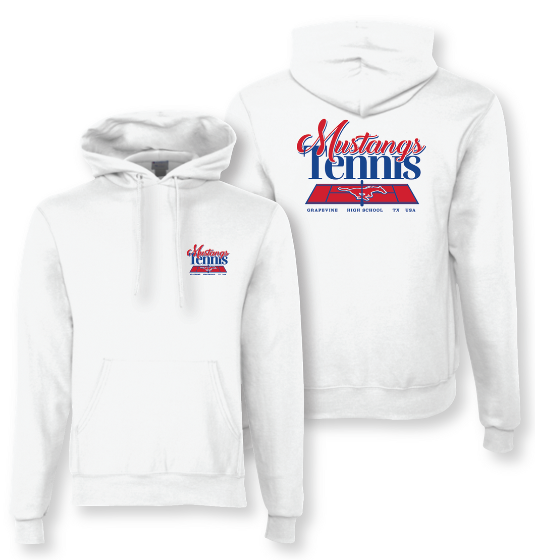 Courtside Tennis Pullover Hoodie in White