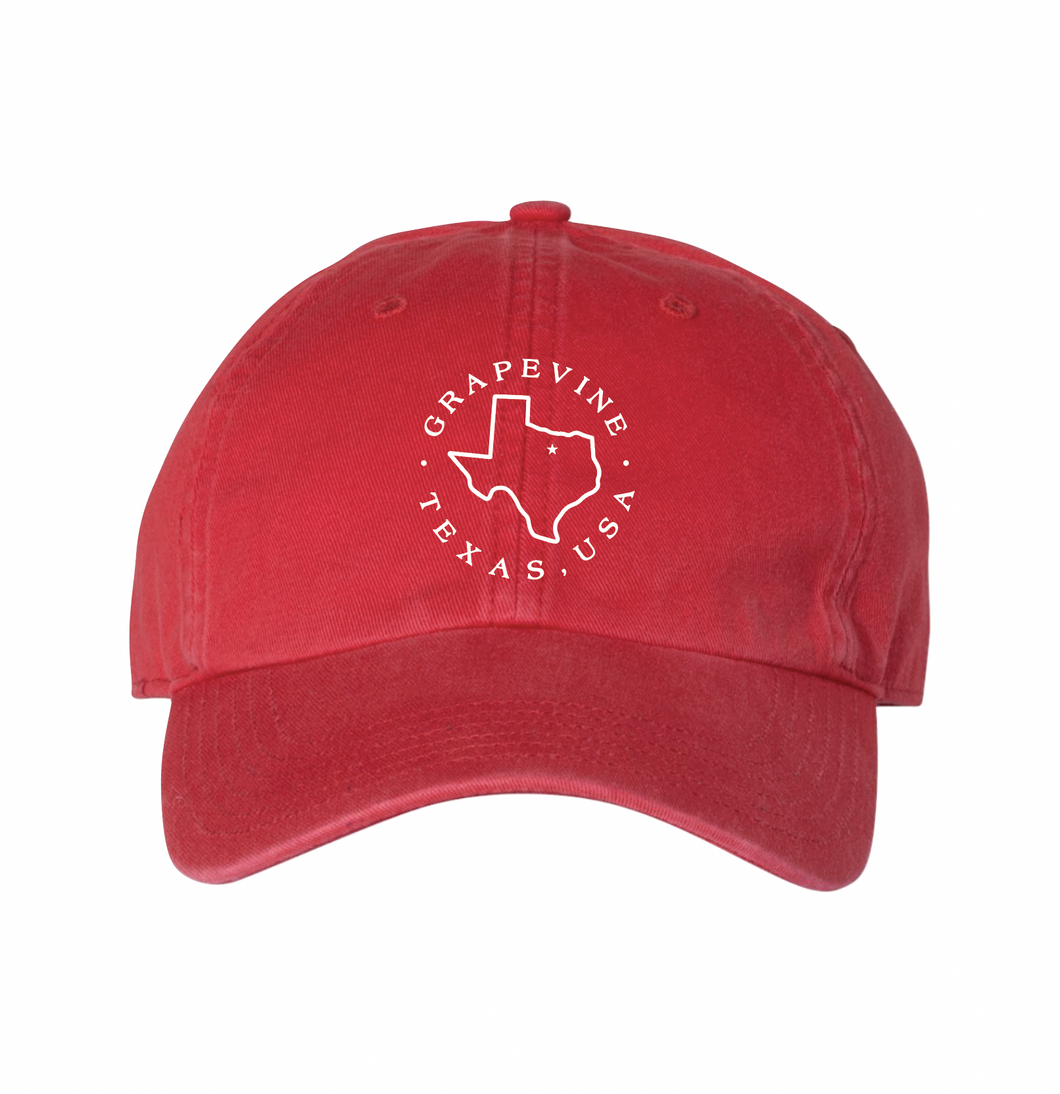 VINESIDE Circle Dad Hat in Red