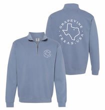 Load image into Gallery viewer, VINESIDE 1/4-Zip Pullover by Comfort Colors in Faded Denim
