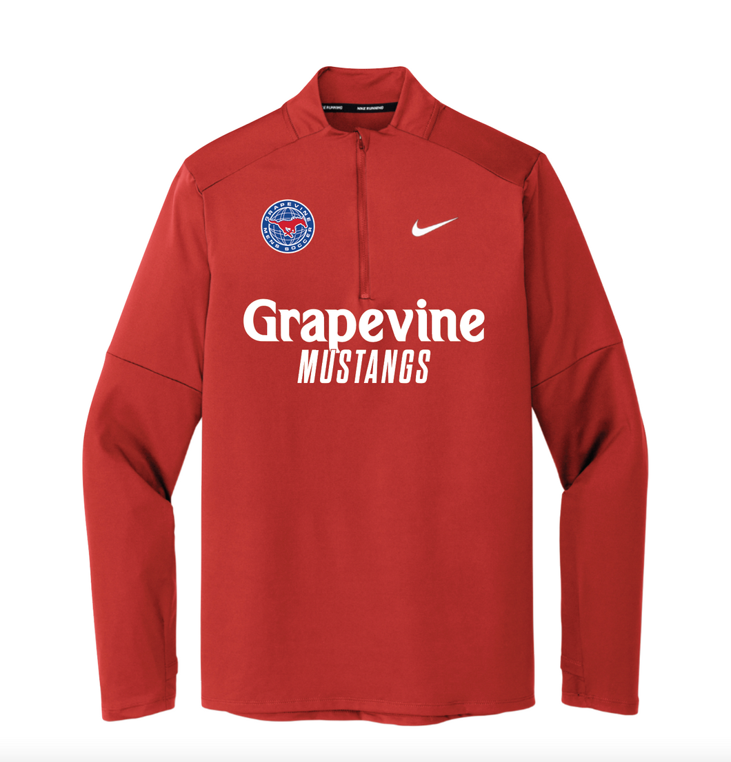 Mens Soccer FC 1/2 Zip Lightweight Pullover by Nike in Red