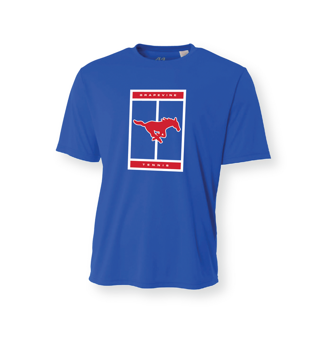 2025 On Court SS Unisex DriFit Tennis Tee in Blue