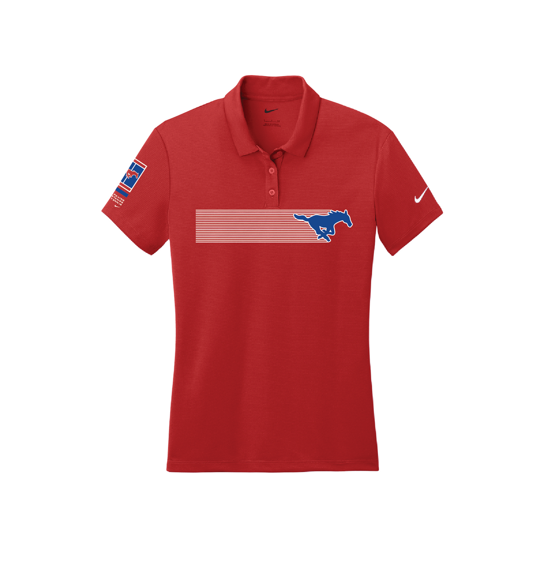 2025 On Tour Ladies Tennis Polo in Red by Nike