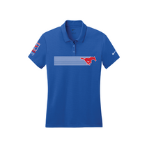 Load image into Gallery viewer, 2025 On Tour Ladies Tennis Polo in Blue by Nike

