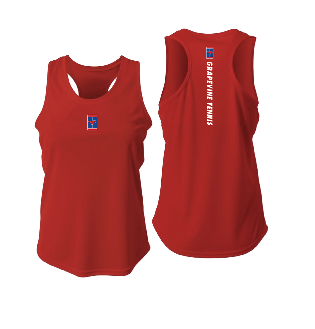 2025 My Court Girls DriFit Tennis Racerback Tank in Red