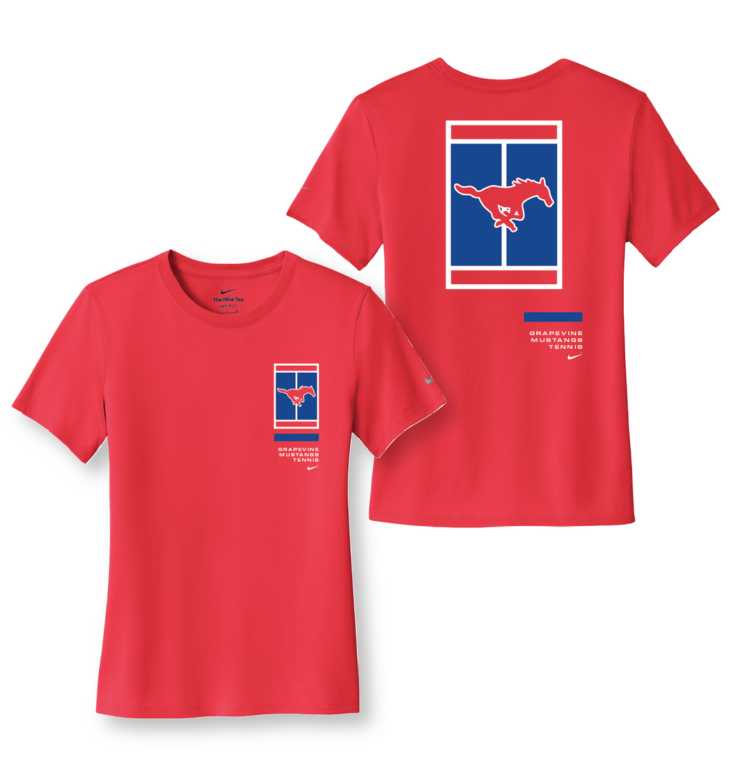 2025 On Court Ladies SS DriFit Tee in Red by Nike