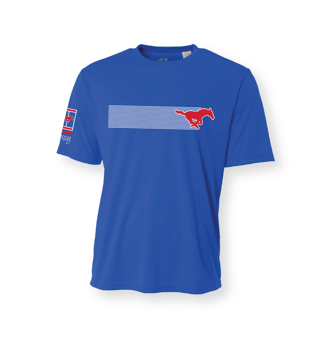 2025 On Tour SS Unisex DriFit Tennis Tee in Blue