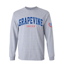 Load image into Gallery viewer, GHS Soccer Headliner Grey Htr LS Tee
