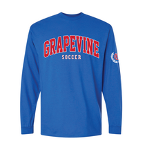 Load image into Gallery viewer, GHS Soccer Headliner Blue LS Tee
