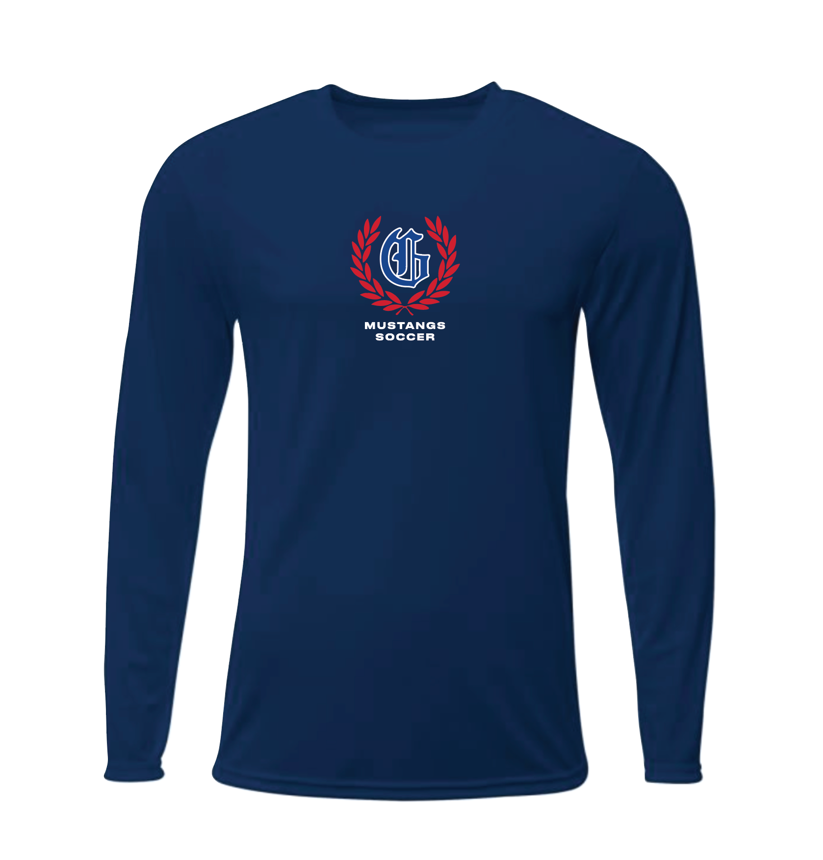 Mens Soccer Premier LS DriFit Tee in Navy – Grapevine Mustangs