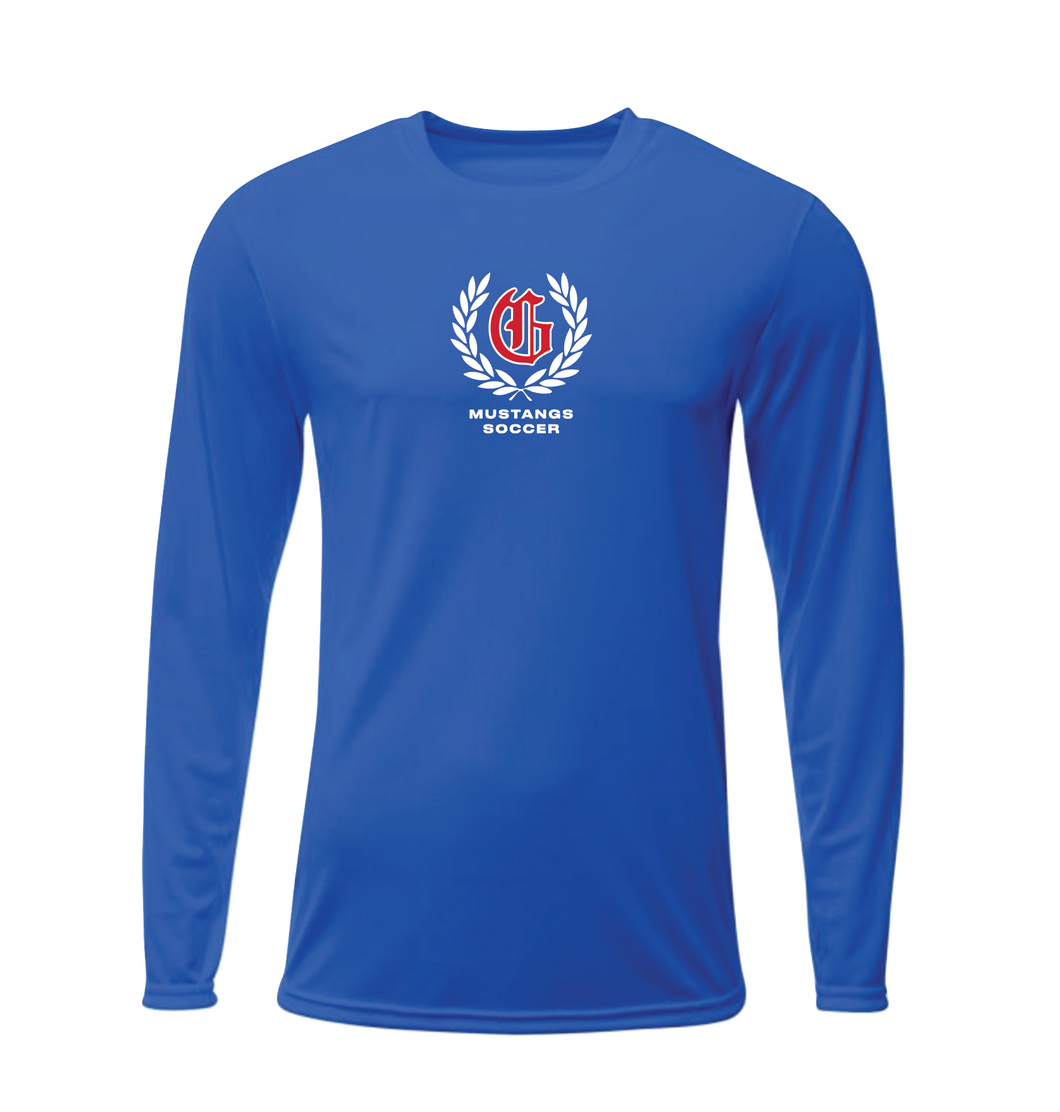 Mens Soccer Premier LS DriFit Tee in Blue