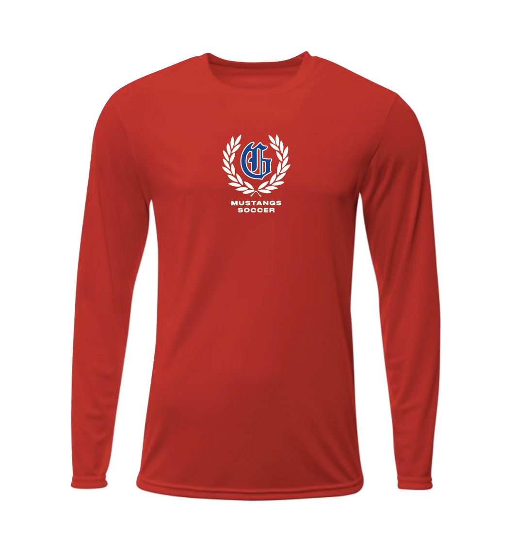 Mens Soccer Premier LS DriFit Tee in Red
