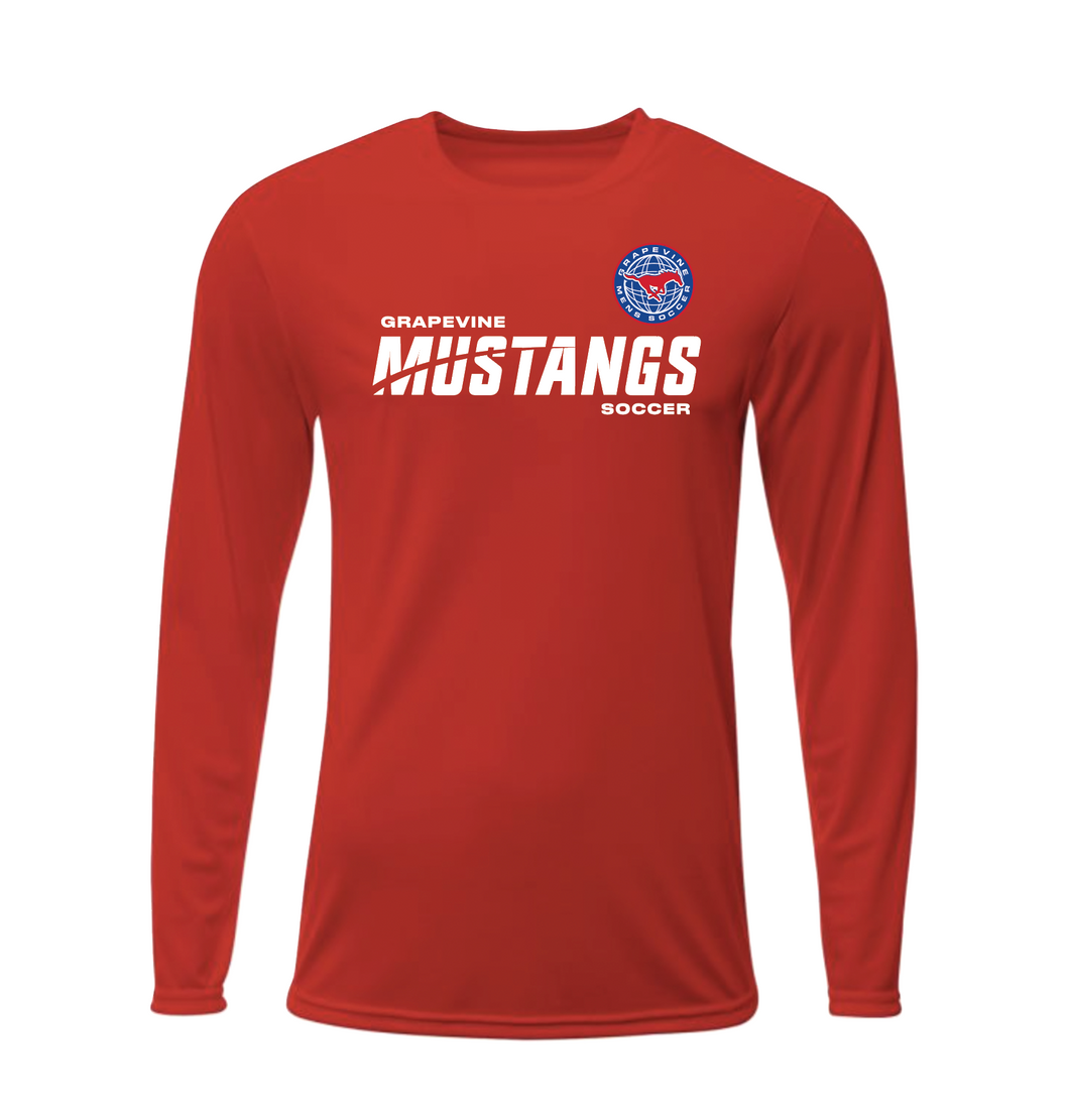 Mens Soccer UNITED LS DriFit Tee in Red