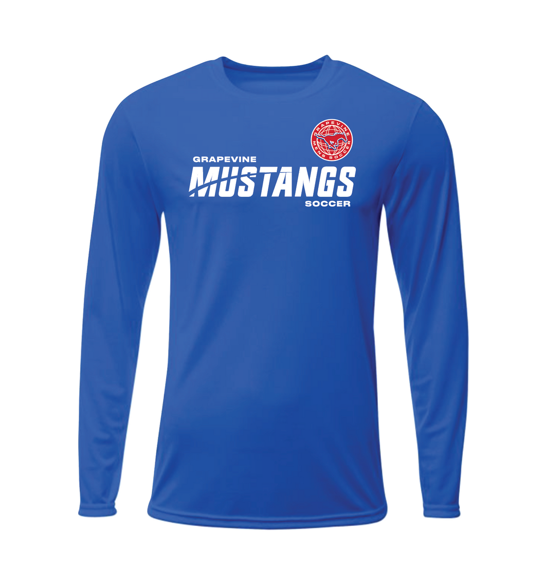 Mens Soccer UNITED LS DriFit Tee in Blue