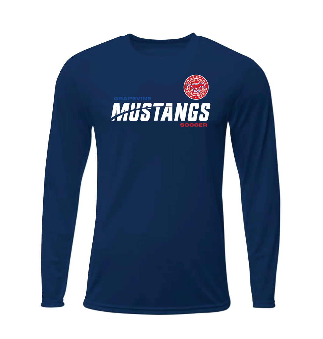 Mens Soccer UNITED LS DriFit Tee in Navy