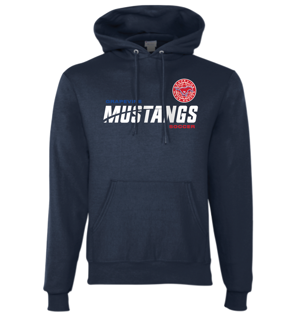 Mens Soccer UNITED PO Hoodie by Champion in Navy