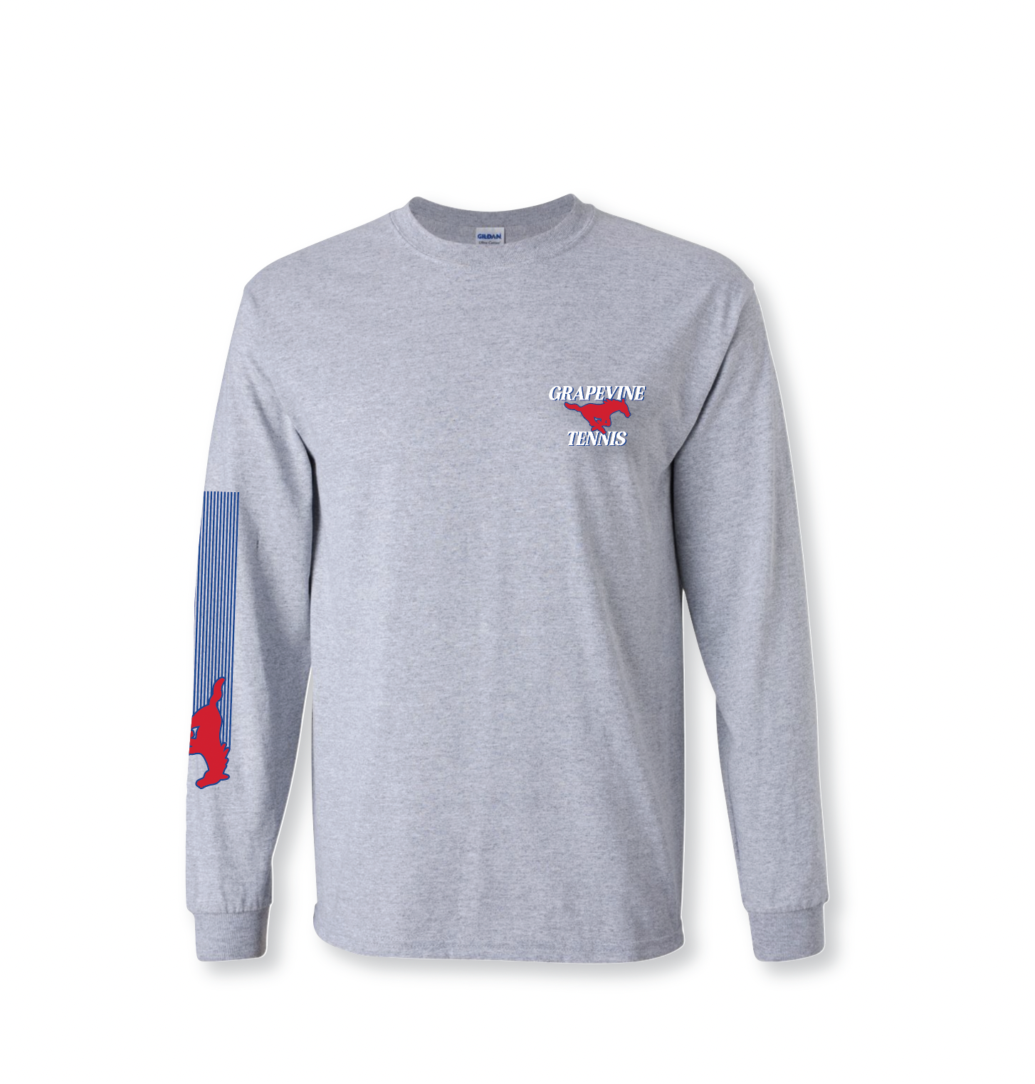 GHS 2025 Tennis Winter Volley Kit — LS Tee in Grey Htr – Grapevine