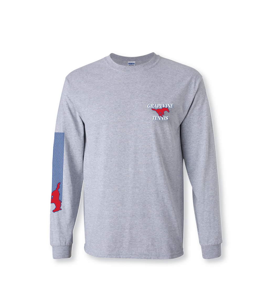 GHS 2025 Tennis Winter Volley Kit — LS Tee in Grey Htr