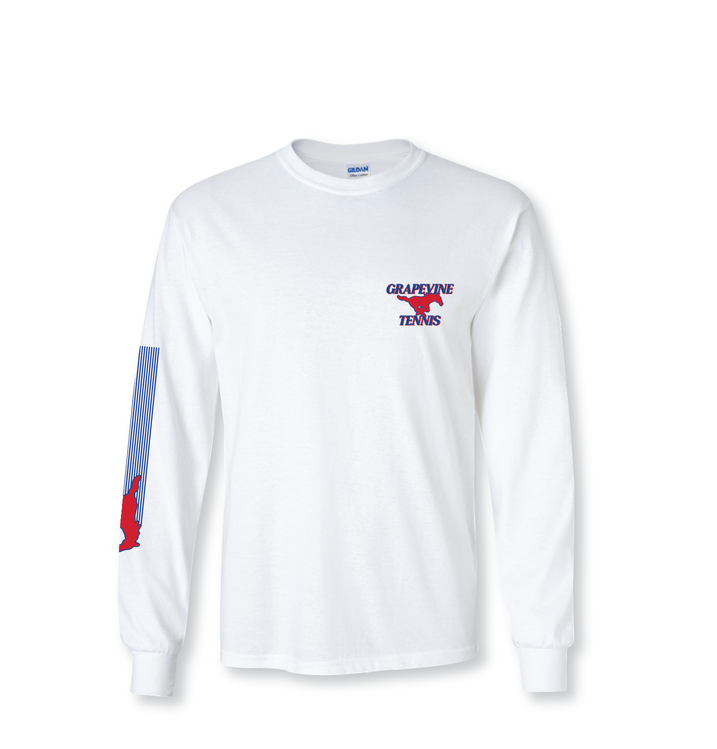 GHS 2025 Tennis Winter Volley Kit — LS Tee in White – Grapevine GHS 2025 Tennis Winter Volley Kit — LS Tee in White – Grapevine