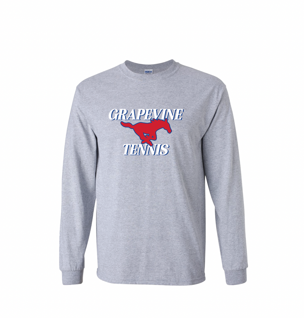 GHS 2025 Tennis Winter GSM Kit — LS Tee in Grey Htr